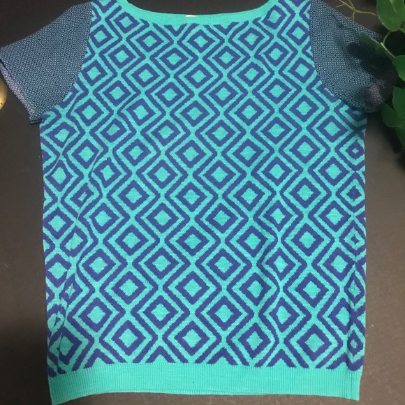 Ann Taylor Loft Geometric Blouse - Picture 3 of 3